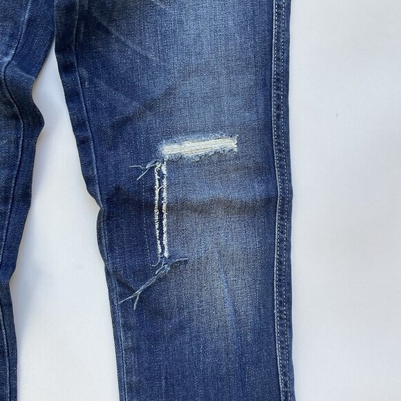 Guess Women’s 1981 High Rise Skinny Jeans Blue Distressed Wash Size 24 - Picture 6 of 14